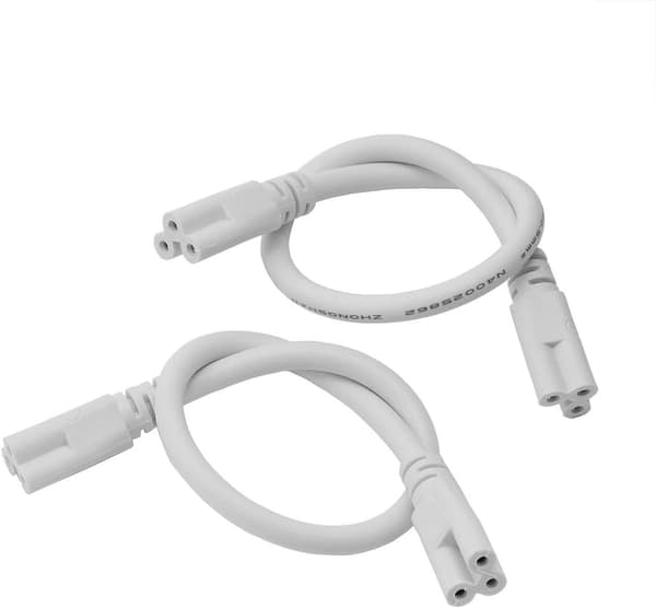LED lysrør rørkobling 3-hulls kabel (hvit) 2 stk