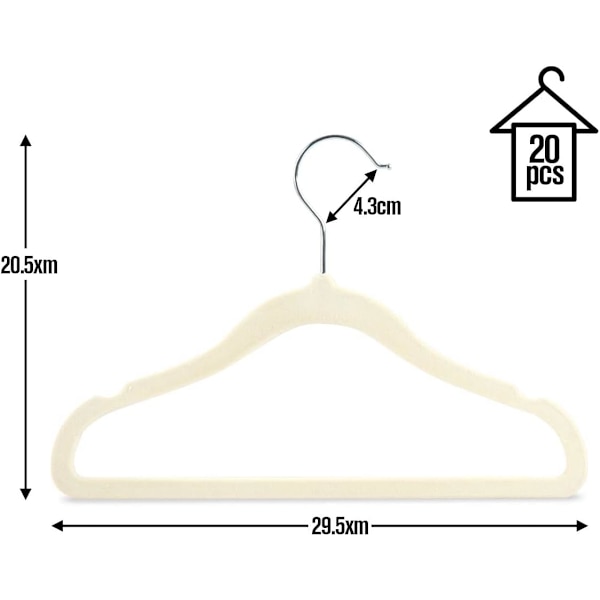 20 st Baby Anti-Slip Klädhängare Slim Space Saving 360° Swivel Hook (rosa)