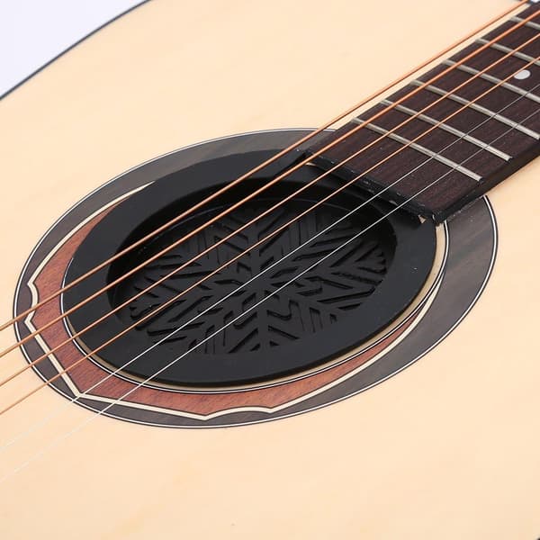 1 st gummiljudhålslock för akustisk klassisk gitarr 38/39 \"（Svart）