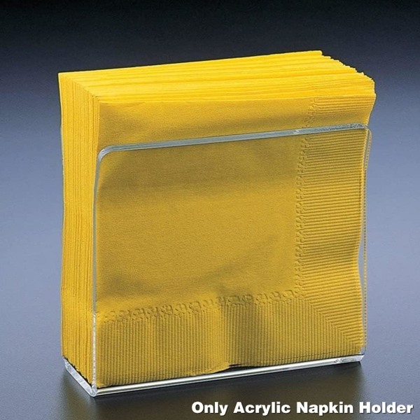 Förtjockande akryl U-formad transparent servettställ i kristall