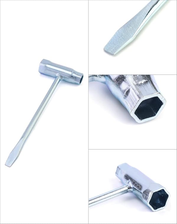 Kombinationsnøgle, T-nøgle til motorsave, 13 mm x 19 mm
