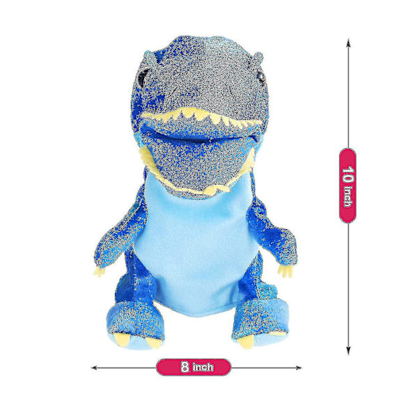 Gosedjur Dinosaurie Handdockor med Fungerande Mun för Fantasifull Lek Fylld Leksak