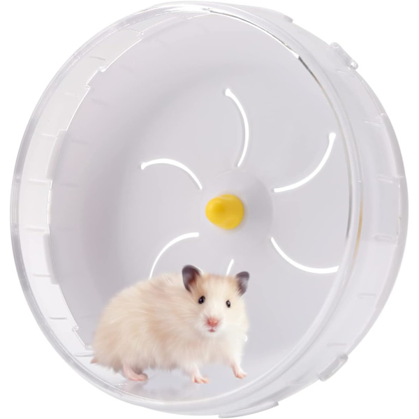 21 cm Hamsterhjul, Super Tysta Hamsterträningshjul, Transparent Balanshjul