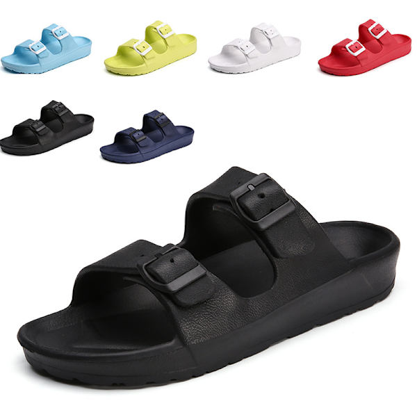 Herrsandal i klassisk stil med justerbar rem (vit 42) White 42