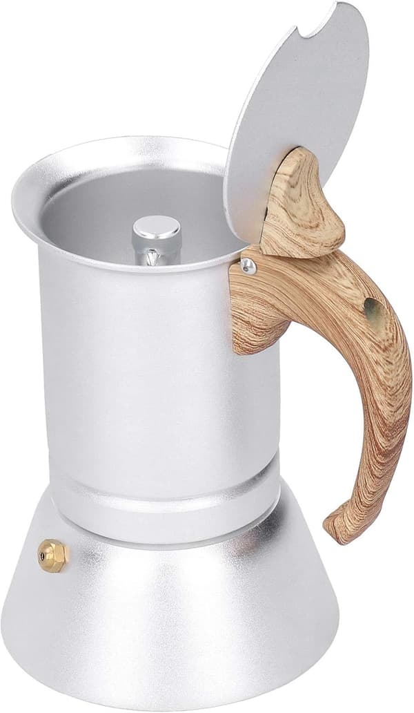 Italiensk kaffemaskine camping kaffemaskine, 150 ml, 3 kopper kaffekande, rustfrit stål