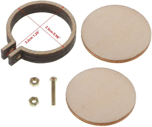 10 stk Mini Broderiring i Tre Korsstingramme for DIY Kunstsøm