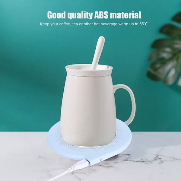 Multifunktionell USB-koppvärmare, kaffekoppvärmare för skrivbord, 55℃(Blå) blue