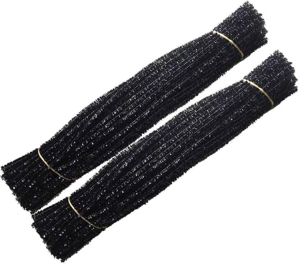 Tinsel Creative Arts Chenille-stilker 6mm*30 cm, pakke med 200 grey