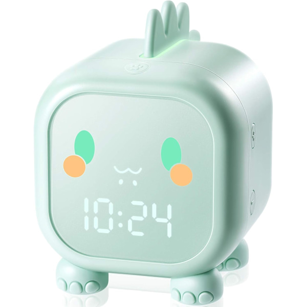 Barnväckarklocka med 4 ljusstyrka LED med touch-kontroll (grön) Green