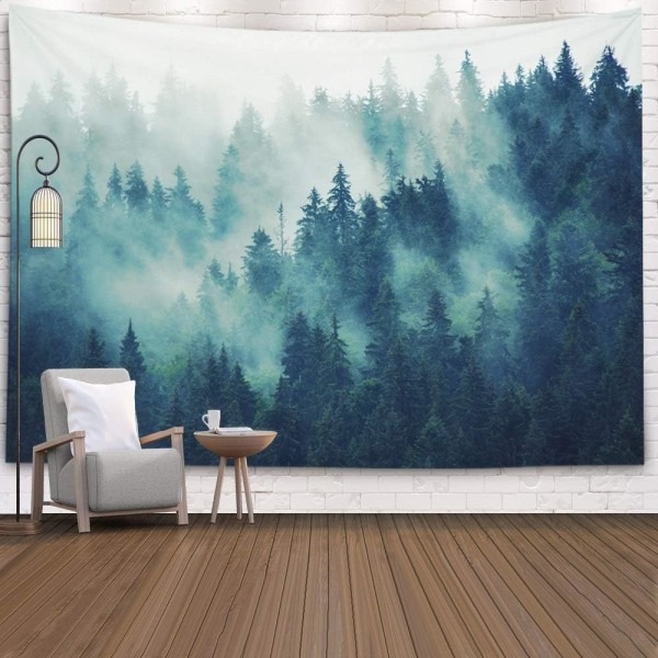 Grauer Wandteppich Wandbehang, Wandteppiche Dekor Wohnzimmer Schlafzimmer av gedruckt 150X150cm 150*150cm