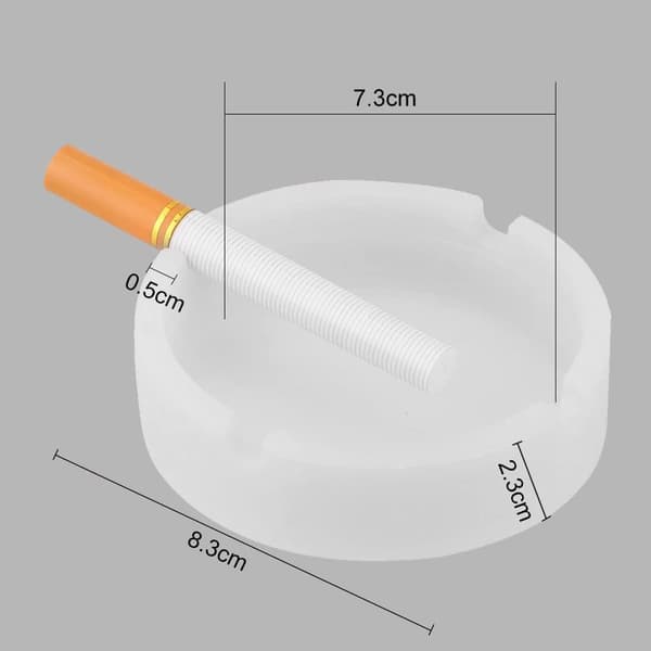 Utomhus bärbar rund silikon fluorescerande askkopp 1 st