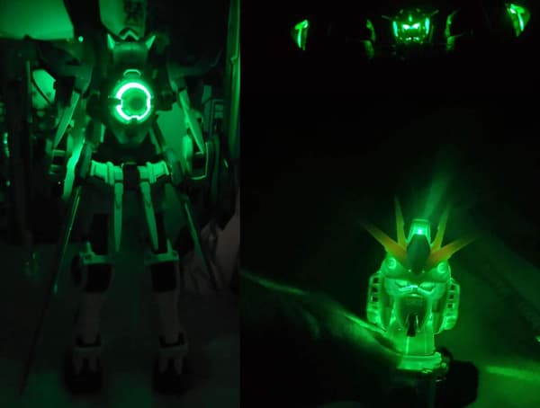 Figurmodel Legetøj LED Lys Legetøj Transformations Tilbehør (Grøn) 5 Stykker green