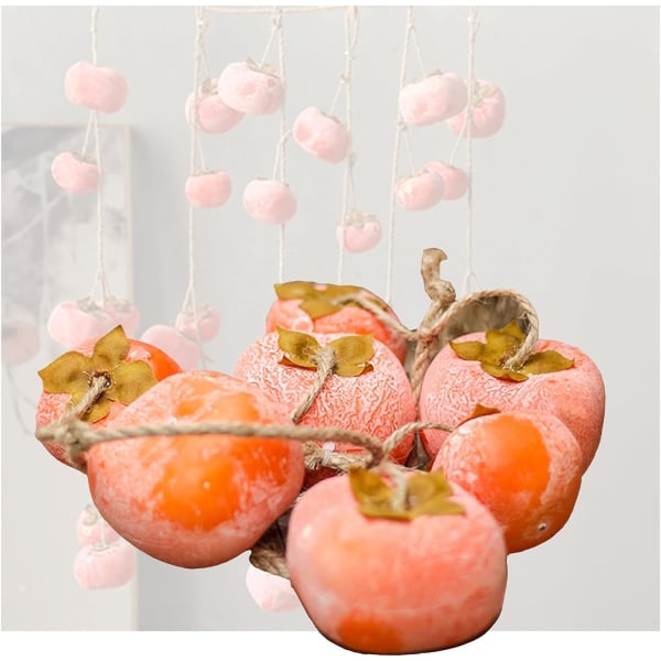Konstgjorda persimmonspett Simulering Frukt Grönsaker Hängande prydnad Vägggrönsaker Väggdekoration