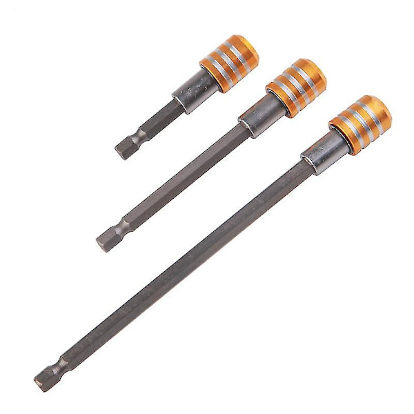 1/4\" Hex Skaft Magnetisk Borrhållare Förlängning för Elektriska Borrmaskiner (gul) 3 st Yellow