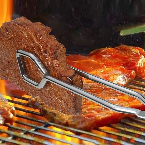 Matsaks, grillklemme i rustfritt stål, kjøkkentang