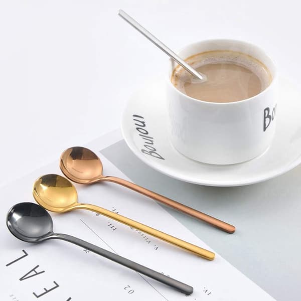 8 stk. kaffeskeer teskeer 13,5 cm i rustfrit stål espressoskeer