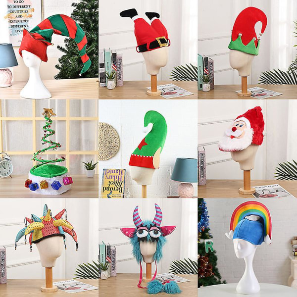 Julfest Hatt Balklä upp Clown Elf Hat Party Character Dress Up (A) color 2