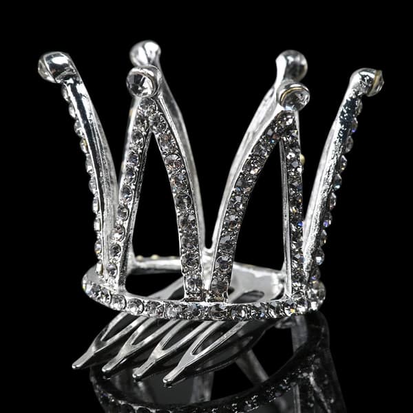 Liten Tiara Krone med Hårkam Prinsesse Tiara Kam Mini Bursdagskrone Blomsterpike Hodeplagg