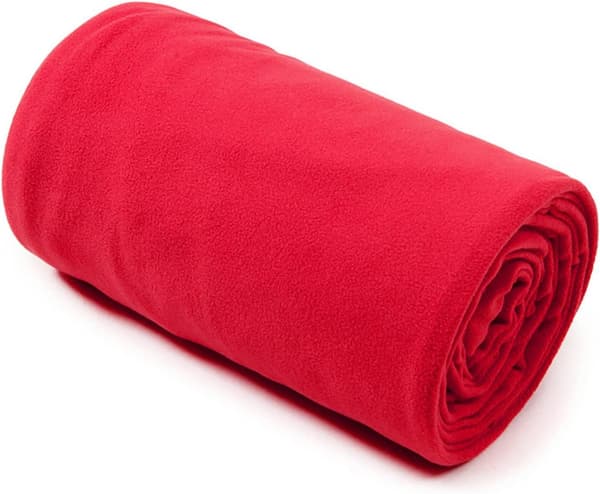 Fleece sovepose kompakt termisk sovepose til campingvandreture - rød Red