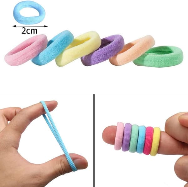 200 stk. elastisk hår til børn, mini elastiske hårbånd farverige til små piger