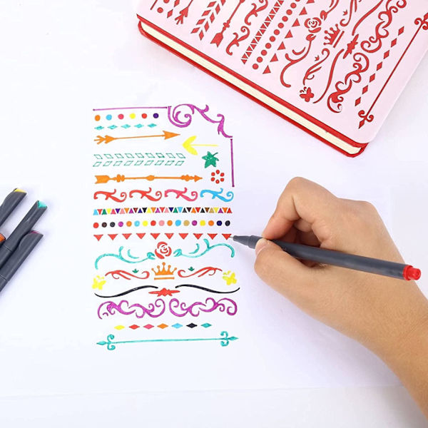 Färgade pennor för journaling, 36 levande färger Fineliner pennor