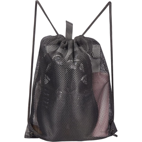 2-PACK Mesh Drawstring Bag, för Gym Tvätt Seashell, Leksak och Strandfynd