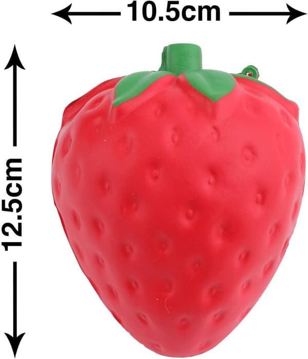 Saktekrypende Squishy Skive Kawaii Squishy Jordbærleke Saktekrypende Håndleddsleke (12cm) 12cm
