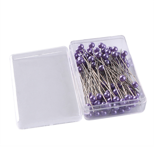 Runda konstgjorda bröllopspärlblommor säljer (lila) direkt sydekoration (100 stycken med 1 låda) purple