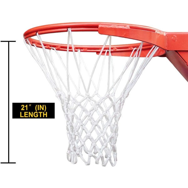 2 Professionella Tunga Basketnät Ersättning - Passar Standard Inomhus eller Utomhus 12 Loopar Fälgar12 Loopar color 2