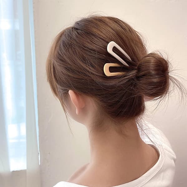 4 stk U-formede hårnåler, metall hårpinner, chignon hårspenner, hårtilbehør