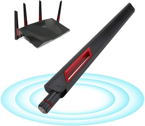 3 stk. High Gain Router Antenne, SMA 8DBi Interface Dual Band Antenne, RG178 Ren Kobberkabel