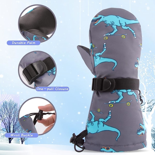 Vattentäta handskar för barn Toddler Snow Boys Handskar Varma baby för vinter skidhandske, storlek:M Color 3 m