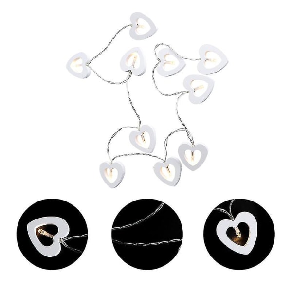 1 st Love Heart Modeling Lamp String Romantisk String Light Dekorativt Ljus