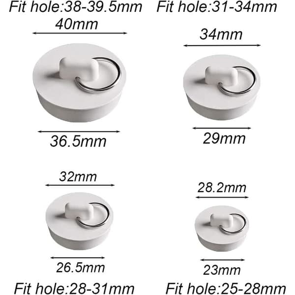 6-pack Typ A vit gummiplugg + Typ B vit gummiplugg + Typ C vit gummiplugg + Typ D vit gummiplugg + Typ E vit gummiplugg + Typ F vit gummiplugg