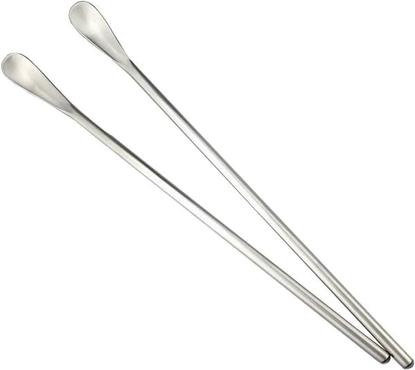 Långskaftade skedar, 3-pack, för blandning av cocktails, iste och kaffe silver
