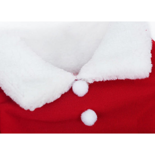 Pet Hoodie Juldräkt Hund Cosplay Varma Kläder (Röda Kläder + Hatt, XS) red xs