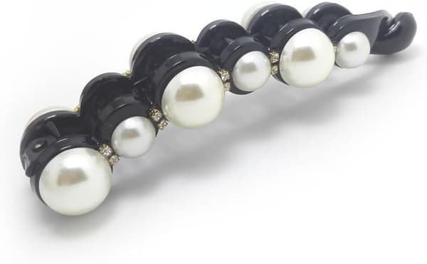 1 kpl helmibanaanin hiusklipsi (musta) Black