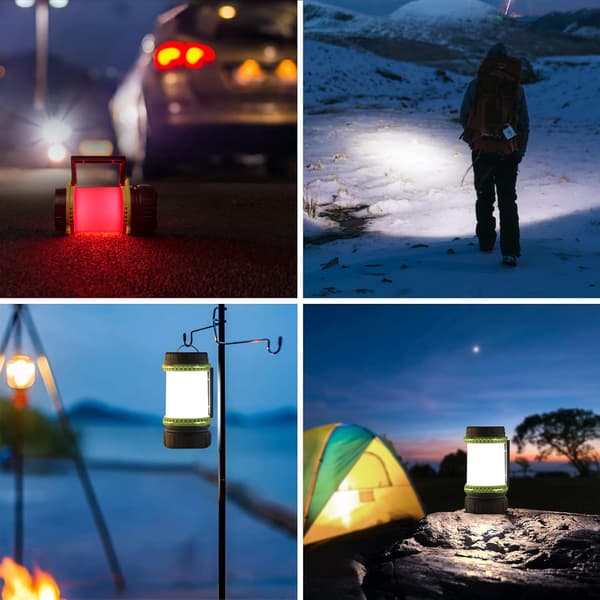 Oppladbare campinglys, lyssterk oppladbar LED-lommelykt, dimbar campinglykt med 5 moduser
