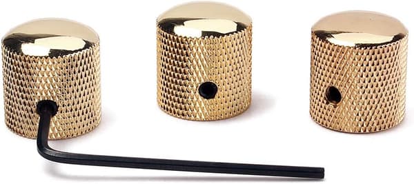 Præcisions guitar-knapper 6,0 mm diameter (pakke med 3) - guld gold