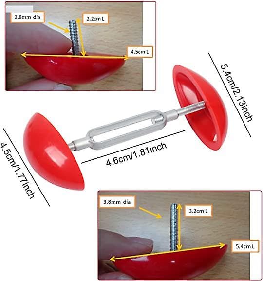 Set med 4 röda skostöd - Mini justerbara skostöd - Längdsträckning
