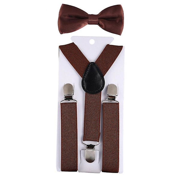 Barnbyxor Bakre Slipsknut Justerbar Elastisk Rem Slipsknut (mörkbrun) dark brown
