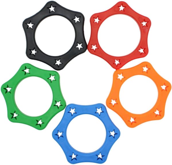 5-pack gummimikrofonstativ med halkfria rullar, trådlöst, handhållet, mikrofon, antirullande skyddande ring