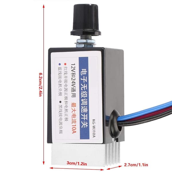 Universell DC 12V/24V motorvarvtalsregulator för bil lastbilsfläktvärmare