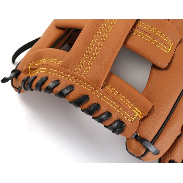 Outfieldhandskar Baseballhandskar Softbollhandskar – Vuxen- och ungdomsstorlekar – 12,5 tum storlek Vantar, Svart+Orange black  Orange 12.5寸