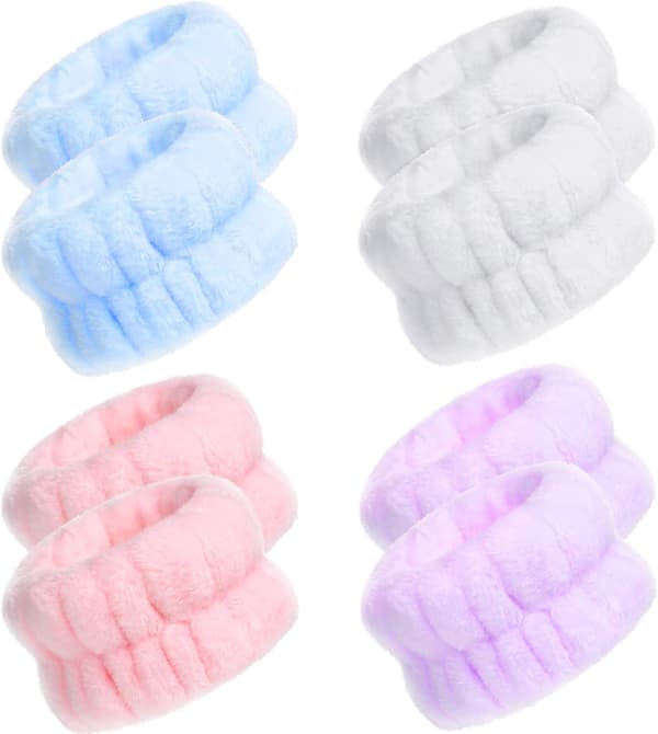 4 Par Håndleddsvaskbånd Mikrofiber Håndleddsvaskhåndklebånd Absorberende Håndleddsbånd