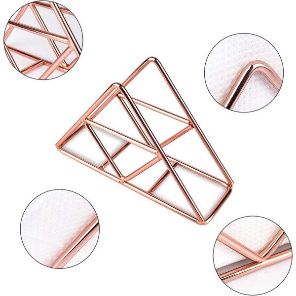 servetthållare, pappersservetthållare i rostfritt stål triangel, servetthållare för matbord i metall