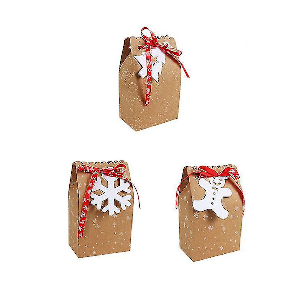Paket med 9 julklappspapper för fyllning, julklappspåsar av papper, julklappspapper