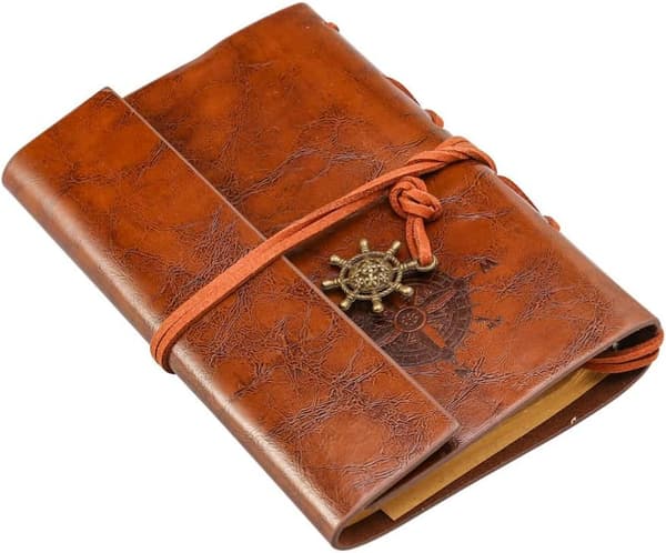 Journal reisedagbok anker ringperm snorbundet blank notatbok