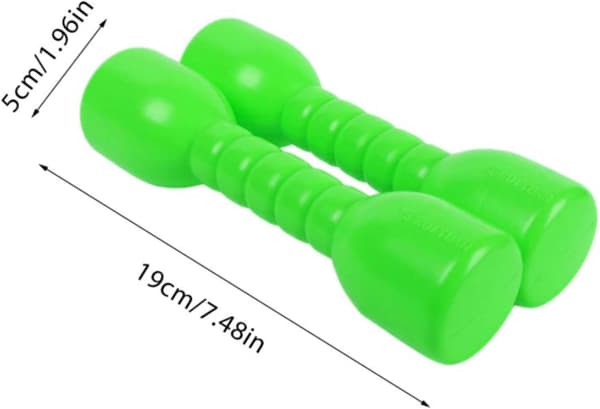 Barn Plast Hantel Gym Utrustning (Gul & Grön) 4 st