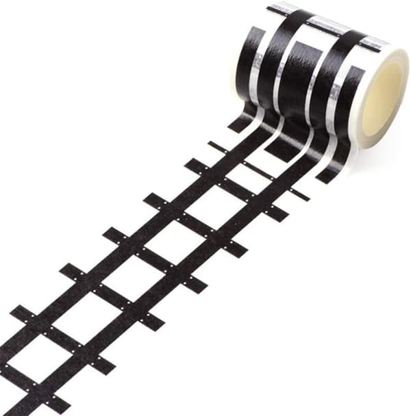 DIY käsintehty teippitie, liikennetunnukset, junaradat, liikennesäännöt, lelut, 4 kpl